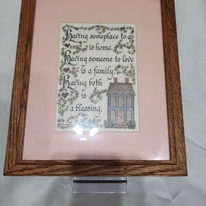 Creative Caligraphy "Home Blessing" Framed Picture